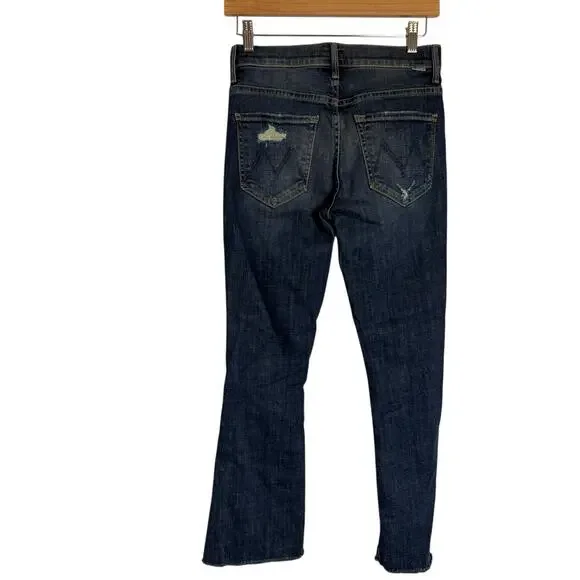 Mother Insider Crop Step Fray Distressed Wildflower Boot High Rise Jeans 26 - Picture 9 of 12